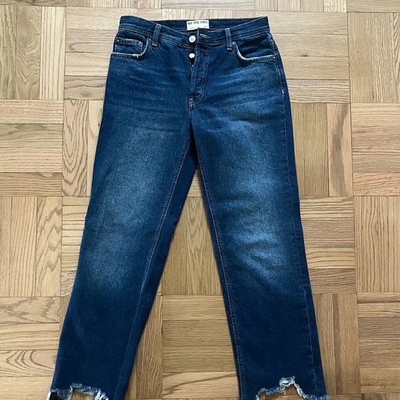 Free People We the Free Maggie Ripped Ankle Straight Leg Jeans - Picture 6 of 9